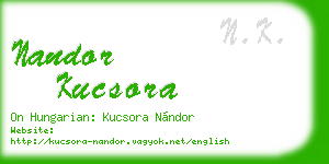 nandor kucsora business card